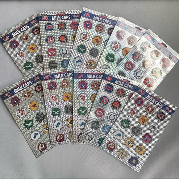 Set of 10 Vintage 1993 NFL POGS Sportcaps Milk Caps POGS Collectible Sports - Picture 1 of 8